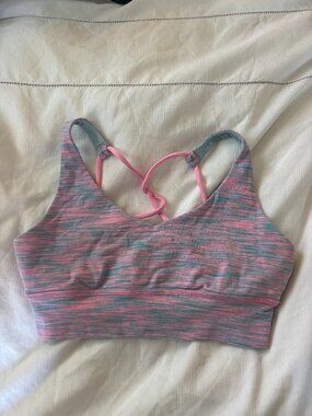 Ivivva Blue and Pink Sports Bra | Size 14